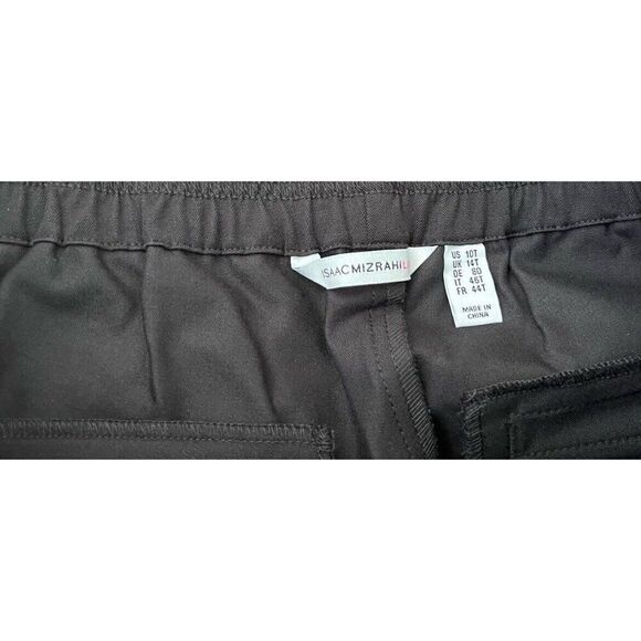 Isaac Mizrahi Size 10 Tall Black Cropped Slacks Pants Elastic Waist Stretch NWT - Picture 3 of 5
